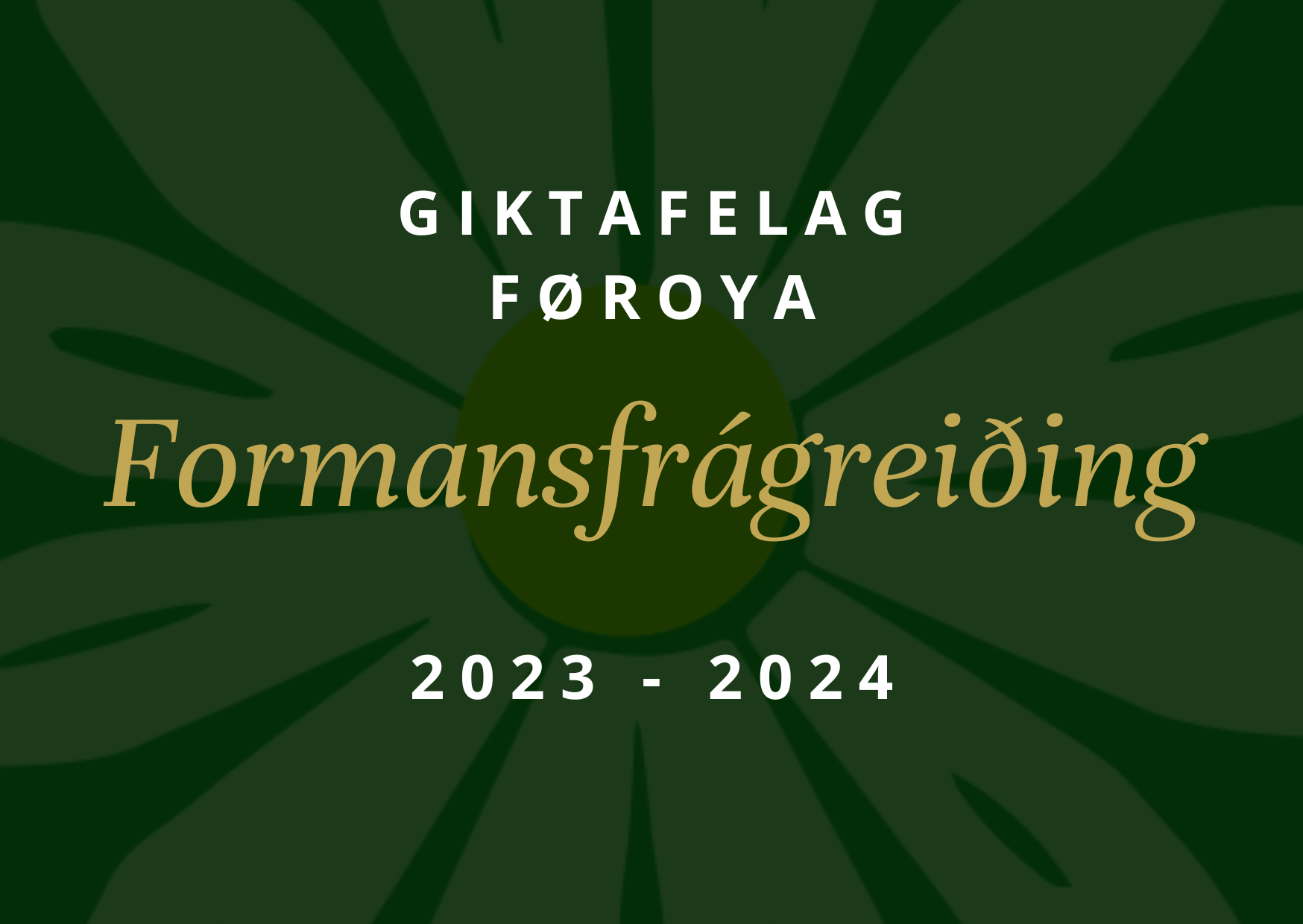 FORMANSFRÁGREIÐING 2023 – 2024